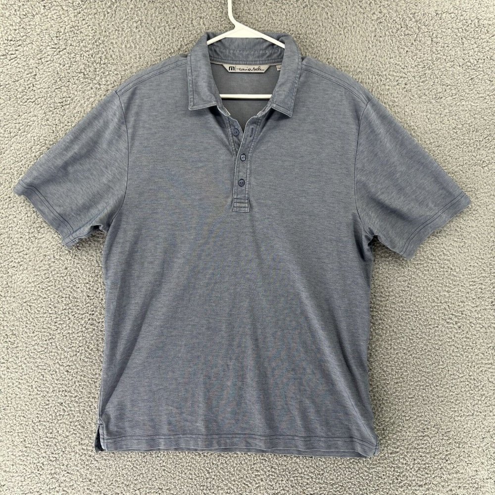 Travis Matthew Mens Large Gray Golf Polo Shirt Sleeve Shirt Casual Outdoor